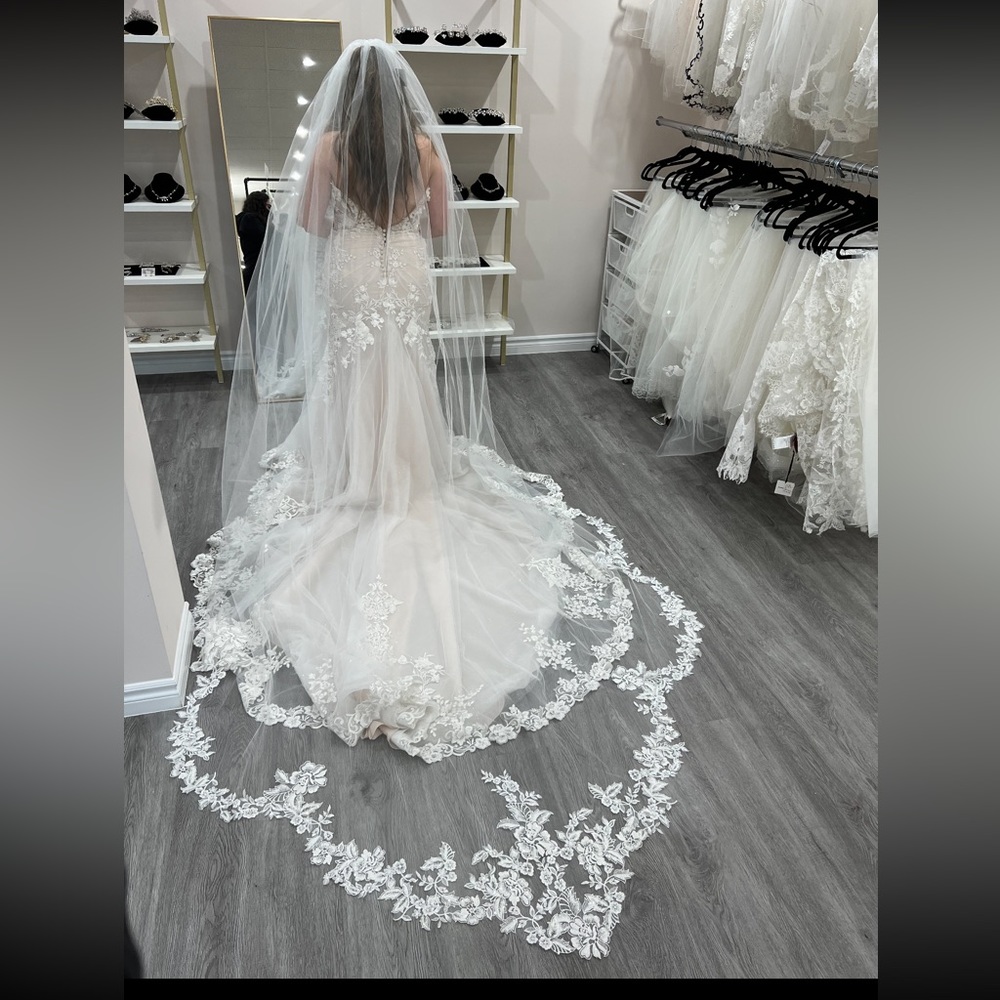 Wedding Cathedral veil 
Brand Belaire Bridal V7624C